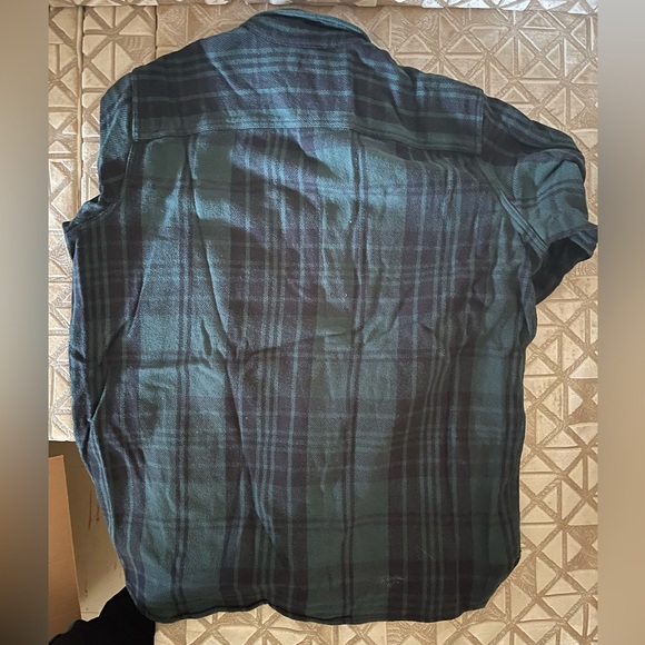 GAP Green Plaid Flannel XL - Picture 2 of 3